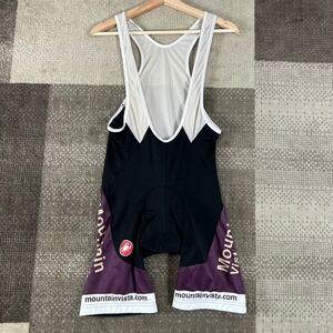 Castelli Mens XL Cycling Bib Shorts Black Purple Mountain Vista Homes USA Made